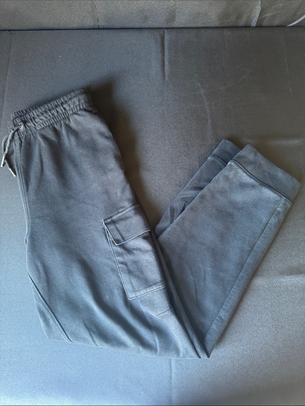 Old Navy Men's Black Cargo Joggers with Drawstring